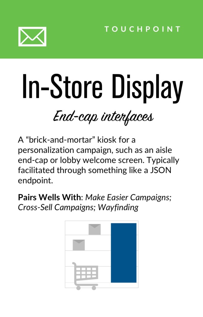 In-store Display: End-cap interfaces